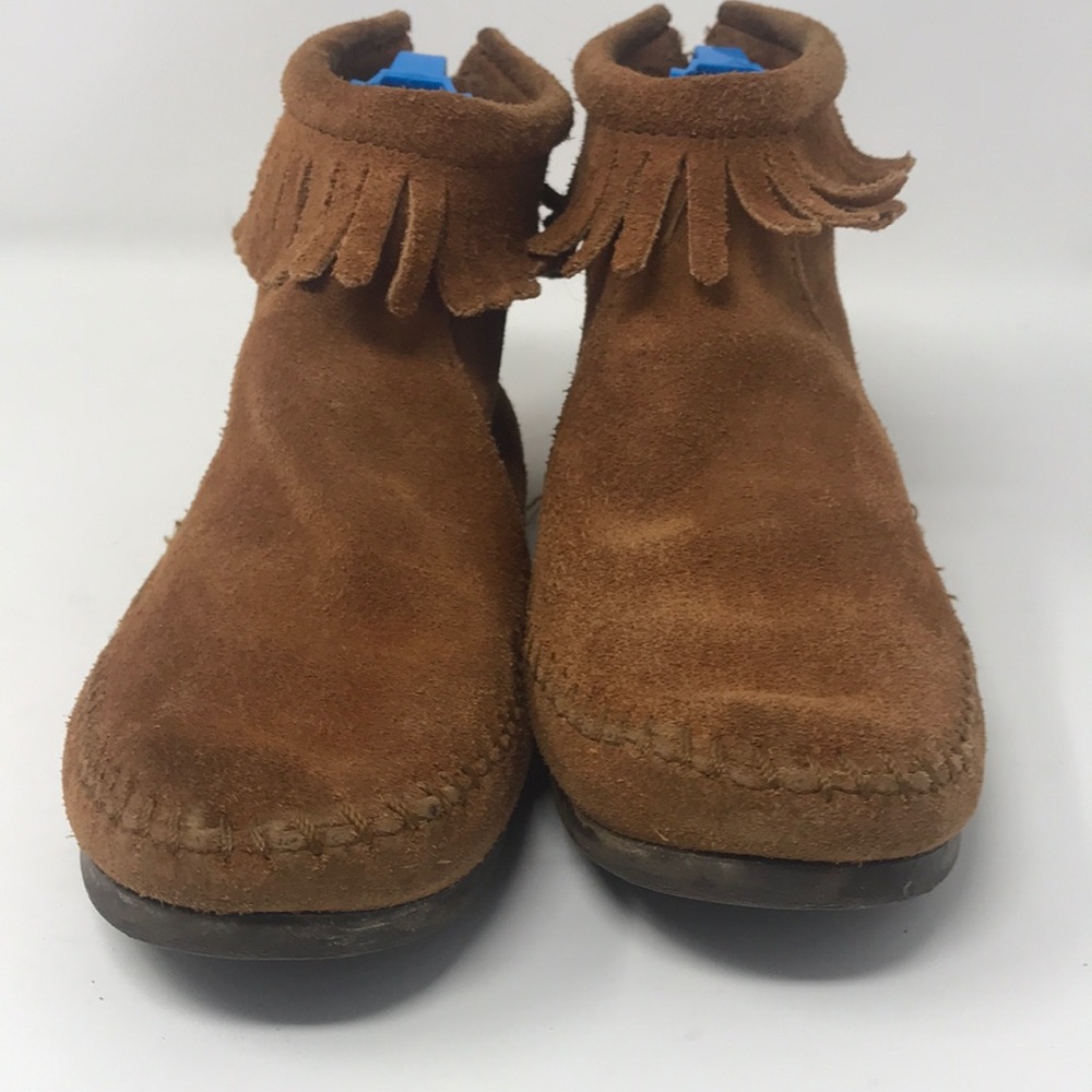 Minnetonka sz 2 low shoe boot leather moccasins - Picture 2 of 10
